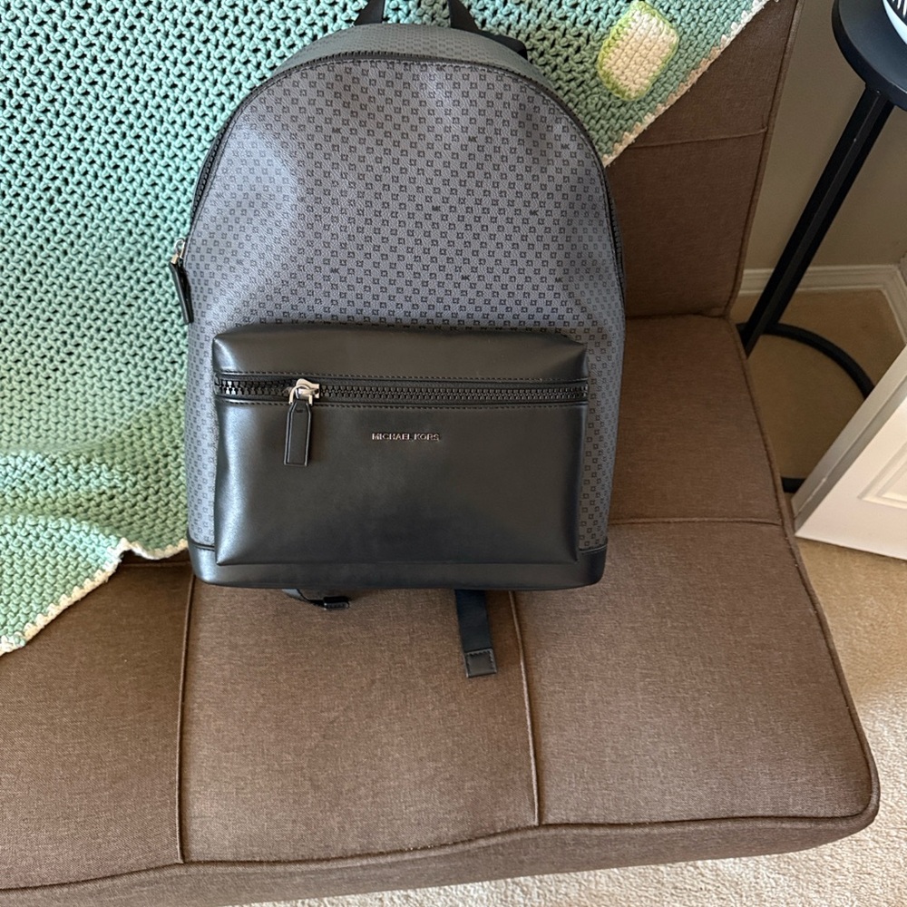 Michael Kors Black and Gray Men's Backpack